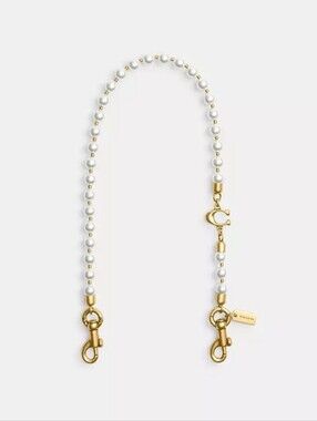 NWT!  Coach White Pearl Strap with Gold Hardware